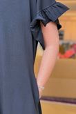 Made in Italy Summer Oscar Pure Cotton T Shirt Dress Black /20 =